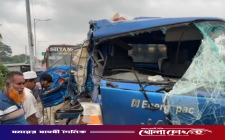 ফরিদপুরের ভাঙ্গায় ট্রাকের পেছনে পিকআপের ধাক্কায় দুজনের প্রাণহানি