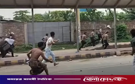 অভিযানকালে হামলা, দৌড়ে প্রাণে বাঁচলেন পুলিশ সদস্যরা
