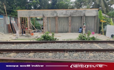 ফরিদপুরে রেলওয়ের জলাশয় ভরাট করে পাকা স্থাপনা নির্মাণের অভিযোগ: স্থানীয়দের উদ্বেগ