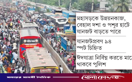বহু সড়ক বেহাল, এবার ঈদযাত্রায় ভোগান্তির শঙ্কা
