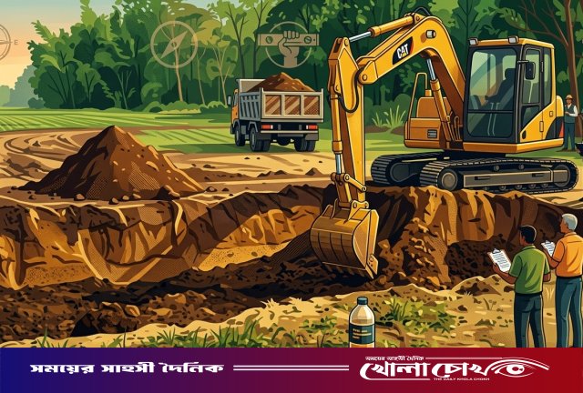নগরকান্দায় অবৈধভাবে কৃষিজমির মাটি কাটার দায়ে একজনের কারাদণ্ড