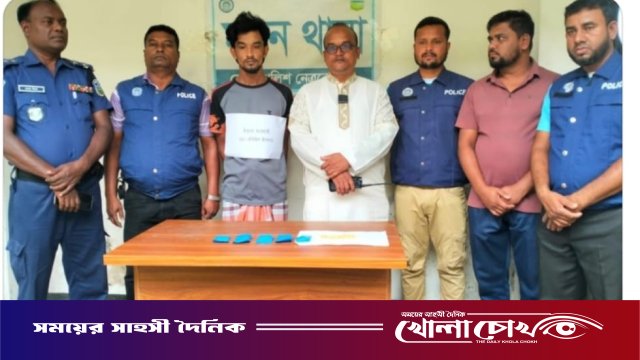 মদনে পুলিশের সাহসিক অভিযানে ৯০০ পিস ইয়াবাসহ কুখ্যাত মাদক সম্রাট গ্রেফতার