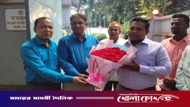 আত্রাইয়ে নবাগত ইউএনও মো. মনিরুজ্জামান-এর যোগদান