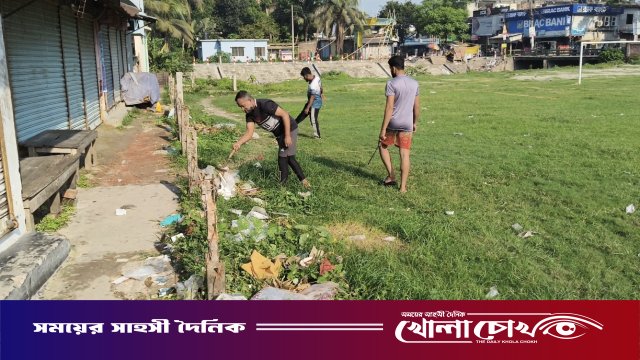 অযত্ন-অবহেলায় ভাগাড়ে পরিণত সদরপুর স্টেডিয়াম: অস্তিত্ব সংকটে স্থানীয় ক্রীড়াঙ্গন