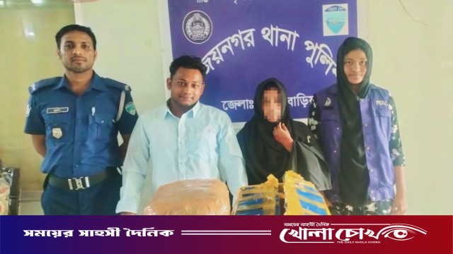কুখ্যাত মাদক কারবারী রুবেলসহ এক নারী সহযোগী গ্রেফতার, মোটরসাইকেল ও ০৬ (ছয়) কেজি গাঁজা উদ্ধার