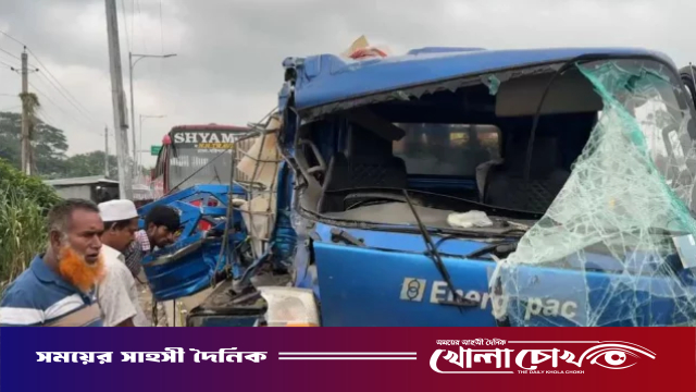 ফরিদপুরের ভাঙ্গায় ট্রাকের পেছনে পিকআপের ধাক্কায় দুজনের প্রাণহানি