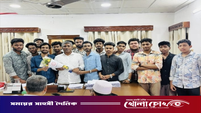 ফরিদপুর জেলা পরিষদের প্রশাসকের সাথে হিন্দু ছাত্র পরিষদের নেতৃবৃন্দের সৌজন্য সাক্ষাৎ