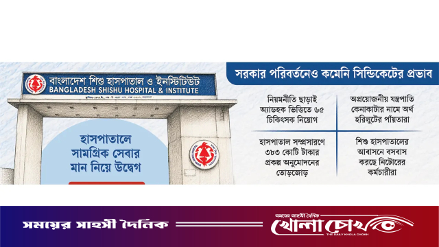অনিয়ম ও অব্যবস্থাপনায় ধুঁকছে বাংলাদেশ শিশু হাসপাতাল ও ইনস্টিটিউট