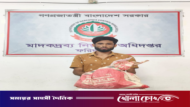 ফরিদপুরে ২ কেজি গাঁজাসহ মাদক ব্যবসায়ী গ্রেফতার