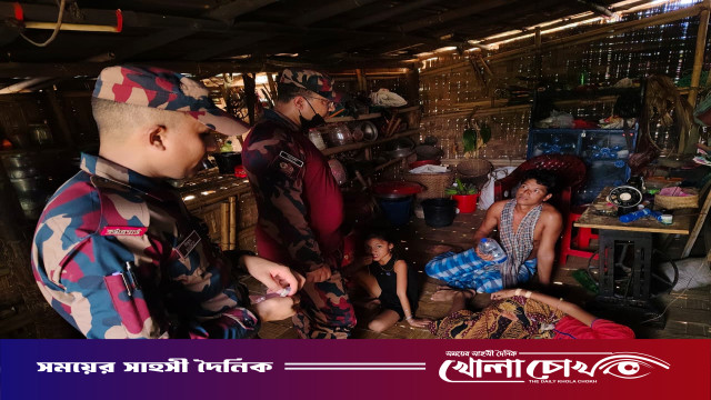 থানচির দুর্গম পাহাড়ে ডায়রিয়ার প্রকোপ: চিকিৎসাসেবা নিয়ে মানুষের পাশে বিজিবি