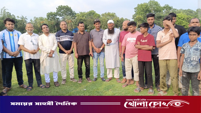 ফরিদপুরের মধুখালীতে দখলমুক্ত হলো ‘ফসুমি মাঠ’, শিশুদের খেলার জন্য উন্মুক্ত