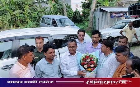 নগরকান্দার তালমায় খাল পুনঃখনন কাজ পরিদর্শন করলেন জেলা প্রশাসক