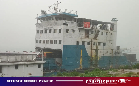 দৌলতদিয়া-পাটুরিয়া নৌরুটে ফেরি ও লঞ্চ চলাচল বন্ধ