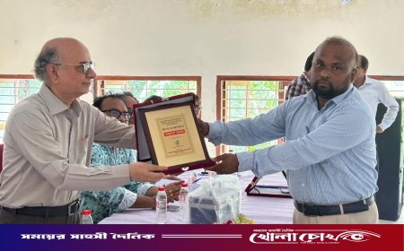 ফরিদপুরে ‘জাগ্রত হোক মূল্যবোধ’ স্লোগানে এডুকেশন এনকারেজিং সোসাইটির পুরস্কার ও সংবর্ধনা