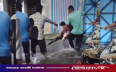 মায়ের হাত থেকে ড্রেনে পড়ে ৮ বছরের শিশুর মৃত্যু