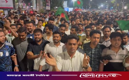 নিষিদ্ধ ছাত্রলীগের নৈরাজ্যের বিরুদ্ধে শাহবাগে ছাত্রদলের বিক্ষোভ