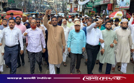 গণহত্যার বিচার দাবিতে যাত্রাবাড়ীতে এমপি কামালের নেতৃত্বে মিছিল