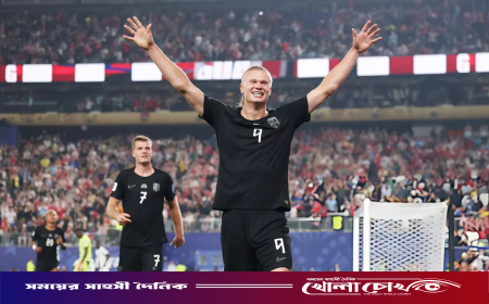 হালান্ডের জোড়া গোলে ২৮ বছর পর নকআউটে নরওয়ে
