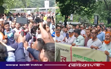 কড়া নিরাপত্তায় ধানমন্ডি ৩২, জামায়াতের মিছিল থেকে হামলায় সাংবাদিক আহত