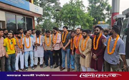 নগরকান্দায় নবগঠিত উপজেলা ও পৌর ছাত্রদল কমিটিকে স্বাগত জানিয়ে আনন্দ মিছিল ও সংবর্ধনা
