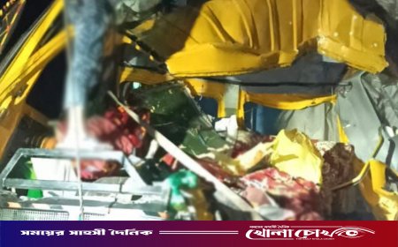 কাভার্ডভ্যানের পেছনে ট্রাকের ধাক্কা, সাবেক মেম্বারসহ নিহত ২