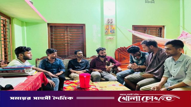 অসুস্থ প্রণব বিশ্বাস বাঁধনকে দেখতে গেলেন বাংলাদেশ হিন্দু ছাত্র পরিষদের নেতৃবৃন্দ