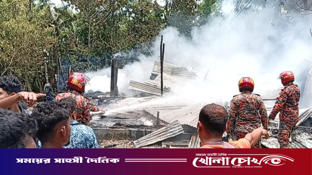 মাদারীপুরের কালকিনিতে ভয়াবহ অগ্নিকাণ্ডে বসতবাড়ি পুড়ে ছাই, গবাদি পশুসহ ব্যাপক ক্ষয়ক্ষতি