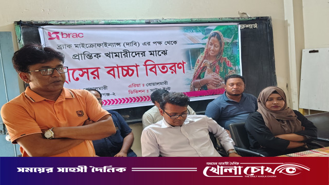 বোয়ালমারীতে ব্র্যাকের উদ্যোগে প্রান্তিক খামারিদের মাঝে হাঁসের বাচ্চা বিতরণ
