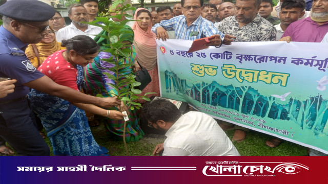জলঢাকায় বৃক্ষ রোপন কর্মসূচীর উদ্বোধন করেন সাংসদ বিলকিস