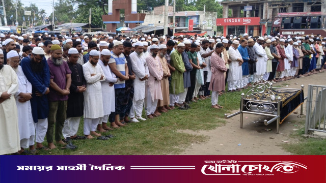 ফরিদপুরে ডিবি হেফাজতে মৃত্যুবরণকারী ছাত্রলীগ কর্মী প্রান্তের জানাজা সম্পন্ন, হাজারো মানুষের অংশগ্রহণ