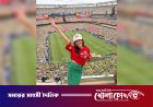 স্টেডিয়ামেই ব্রাজিলের বিদায় উদযাপন করলেন মেহজাবীন