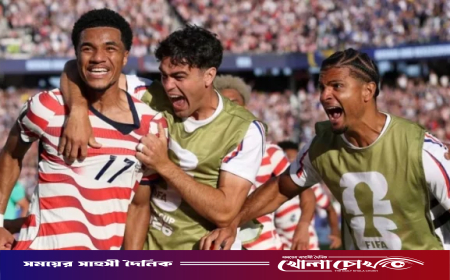 বসনিয়াকে উড়িয়ে শেষ ষোলোয় ১০ জনের যুক্তরাষ্ট্র