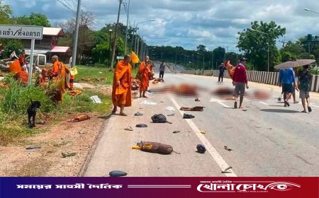 বৌদ্ধ ভিক্ষুদের তীর্থযাত্রায় ট্রাকের চাপা, প্রাণ গেল ৮ জনের