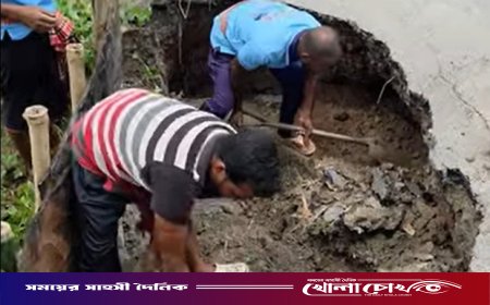 এমপি শহিদুল ইসলাম বাবুলের নির্দেশে সদরপুর-চরভদ্রাসন সড়কের ঝুঁকিপূর্ণ গর্ত সংস্কার