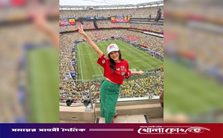 স্টেডিয়ামেই ব্রাজিলের বিদায় উদযাপন করলেন মেহজাবীন