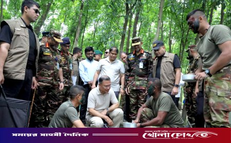 সেনাবাহিনীর মহড়া পরিদর্শন করলেন প্রধানমন্ত্রী