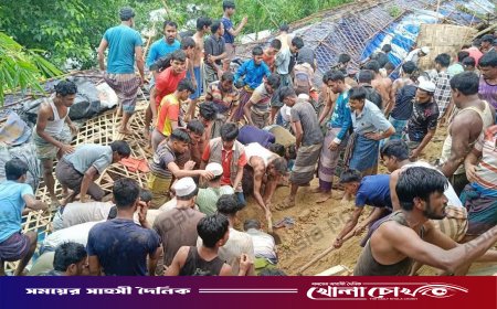 রোহিঙ্গা ক্যাম্পে পাহাড়ধস, মাদ্রাসার চার শিক্ষার্থীর মৃত্যু