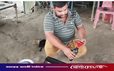 পোড়া মবিলে চলবে রান্নার চুলা: নগরকান্দায় নতুন উদ্ভাবনে স্থানীয়দের কৌতূহল