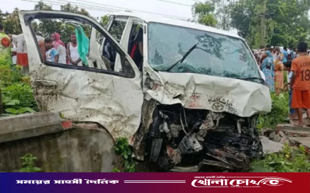 কনে নিয়ে ফেরার পথে মাইক্রোবাস খাদে পড়ে নিহত ২, আশঙ্কাজনক ৬