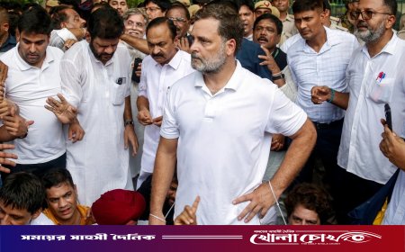 আটকের পর রাহুল গান্ধীর পাঁচ দফা দাবি