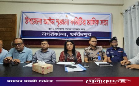 নগরকান্দায় উপজেলা আইনশৃঙ্খলা কমিটির মাসিক সভা অনুষ্ঠিত