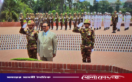জাতীয় স্মৃতিসৌধে ভারপ্রাপ্ত রাষ্ট্রপতির শ্রদ্ধা