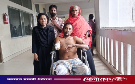 ফরিদপুরে হাত-পা হারিয়ে হুইলচেয়ারে আদালত চত্ত্বরে ভুক্তভোগী, তিন মাসেও গ্রেপ্তার হয়নি প্রধান আসামী