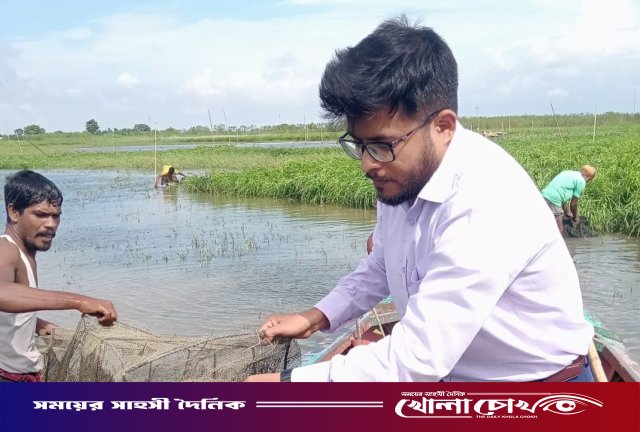 সদরপুরে অবৈধ ‘চায়না দুয়ারি’ জালের বিরুদ্ধে অভিযান, ২২০টি জাল জব্দ ও ধ্বংস
