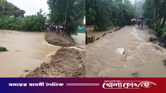 চব্বিশের ক্ষত না শুকাতেই ফেনীতে ফের বন্যা আতঙ্ক