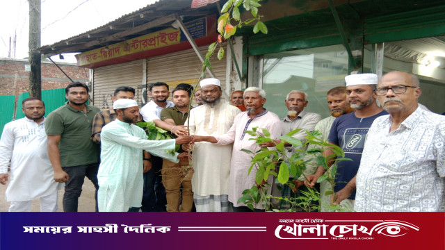 বৃক্ষ হোক জীবনের সঙ্গী ফুলবাড়ীয়ায় ঐক্যবদ্ধ জনতার চারা বিতরণ