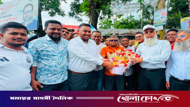 কাউখালীতে সেতু নির্মাণের লক্ষ্যে সেতু সচিবের সন্ধ্যা নদী ও গাবখান চ্যানেল এলাকা পরিদর্শন