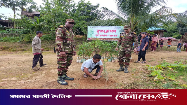 বাংলাদেশ সেনাবাহিনীর উদ্যোগে বাকলাইপাড়া আর্মি ক্যাম্পের অন্তর্গত প্রাতাপাড়া ও বাকলাইপাড়ায় বৃক্ষরোপণ কর্মসূচি