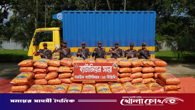 বিজয়নগরে কোটি টাকার ভারতীয় চোরাই জিরাসহ কাভার্ড ভ্যান জব্দ করল ২৫ বিজিবি