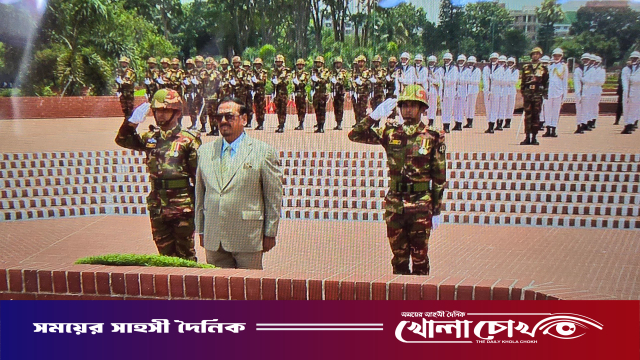জাতীয় স্মৃতিসৌধে ভারপ্রাপ্ত রাষ্ট্রপতির শ্রদ্ধা